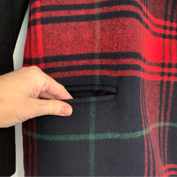 Gap red plaid lined driving coat - Picture 3 of 16